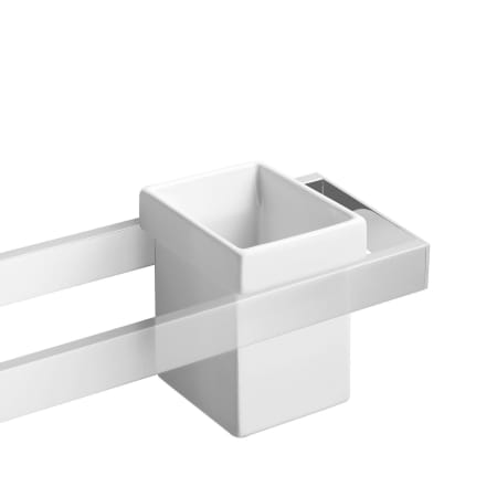 WS Bath Collections Skuara 3.9" Wall Mounted or Free Standing Tumbler Ceramic White