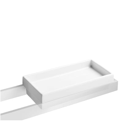 WS Bath Collections Skuara 8.1" Wall Mounted or Free Standing Sponge Holder Ceramic White