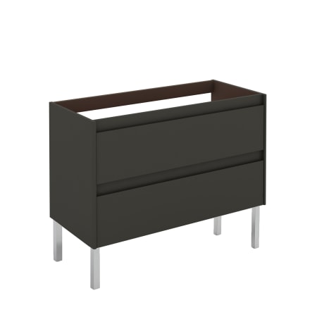 WS Bath Collections Ambra 40" Single Free Standing Vanity Cabinet Only - Less Vanity Top Gloss Anthracite