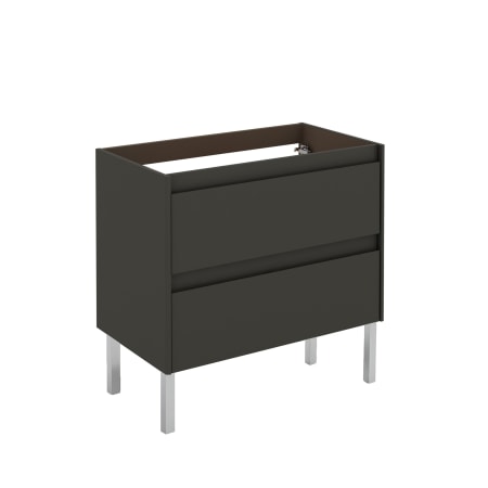 WS Bath Collections Ambra 31" Single Free Standing Vanity Cabinet Only - Less Vanity Top Gloss Anthracite
