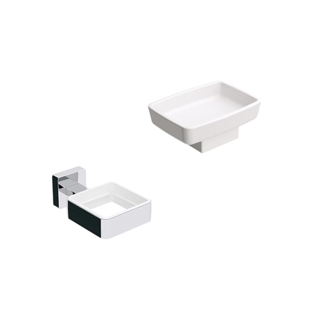 WS Bath Collections Dado Wall Mounted Soap Dish Polished Chrome