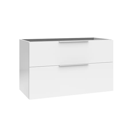 WS Bath Collections Dalia 39" Single Wall Mounted Vanity Cabinet Only - Less Vanity Top Glossy White