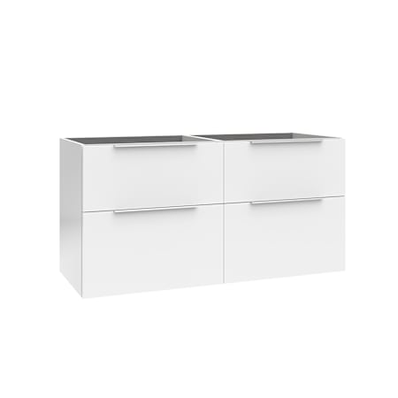 WS Bath Collections Dalia 50" Double Wall Mounted Vanity Cabinet Only - Less Vanity Top Glossy White