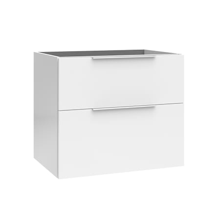 WS Bath Collections Dalia 28" Single Wall Mounted Vanity Cabinet Only - Less Vanity Top Glossy White