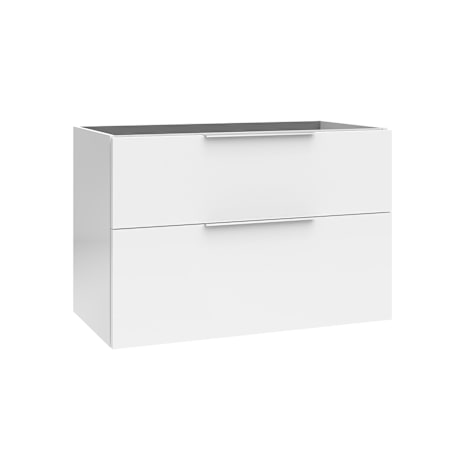 WS Bath Collections Dalia 35" Single Wall Mounted Vanity Cabinet Only - Less Vanity Top Glossy White