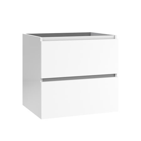 WS Bath Collections Flora 24" Single Wall Mounted Vanity Cabinet Only - Less Vanity Top Glossy White