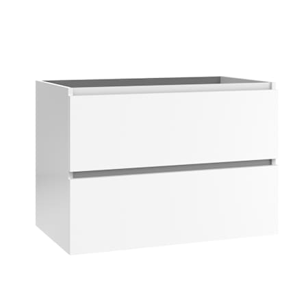 WS Bath Collections Flora 32" Single Wall Mounted Vanity Cabinet Only - Less Vanity Top Glossy White