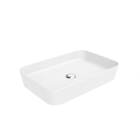 WS Bath Collections Lago 23-5/8" Rectangular Ceramic Vessel Bathroom Sink Glossy White
