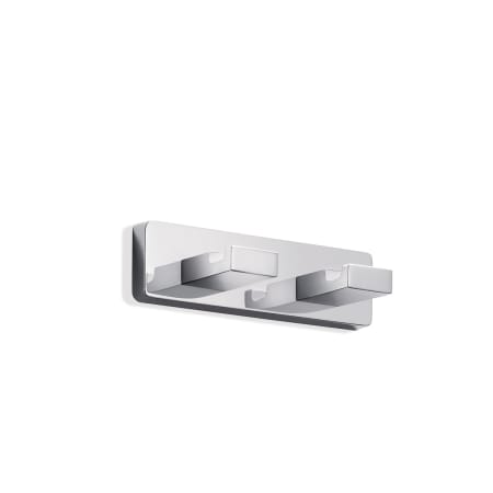 WS Bath Collections Lea Double Robe Hook Rack Polished Chrome