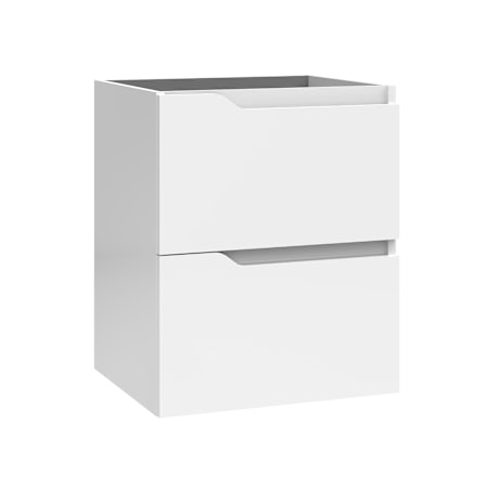 WS Bath Collections Menta 20" Single Wall Mounted Vanity Cabinet Only - Less Vanity Top Glossy White