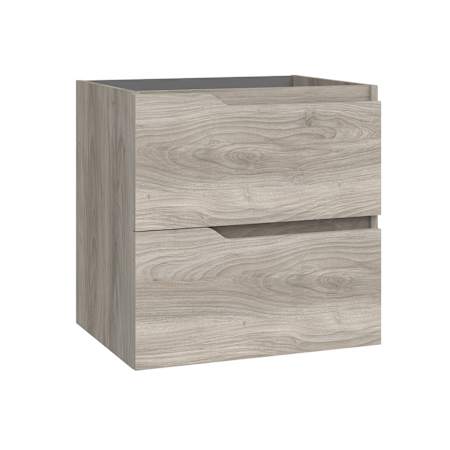WS Bath Collections Menta 24" Single Wall Mounted Vanity Cabinet Only - Less Vanity Top Grey Pine