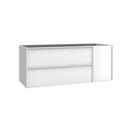 WS Bath Collections Palma 47" Double Wall Mounted Vanity Cabinet Only - Less Vanity Top Matte White