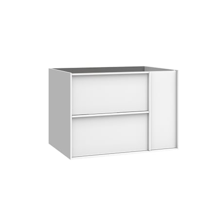 WS Bath Collections Palma 28" Single Wall Mounted Vanity Cabinet Only - Less Vanity Top Matte White
