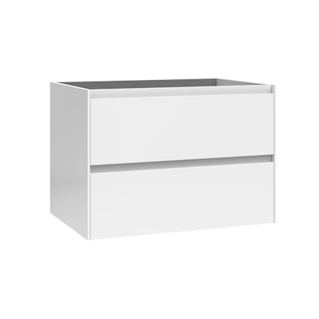 WS Bath Collections Perla 28" Single Wall Mounted Vanity Cabinet Only - Less Vanity Top Glossy White