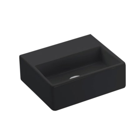 WS Bath Collections Quattro 13" Rectangular Ceramic Vessel or Wall Mounted Bathroom Sink Matte Black