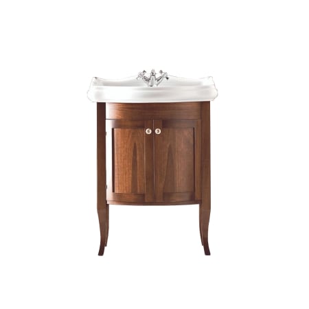 WS Bath Collections Retro 29" Free Standing Single Basin Vanity Set with Cabinet and Ceramic Vanity Top - Single Faucet Hole Walnut