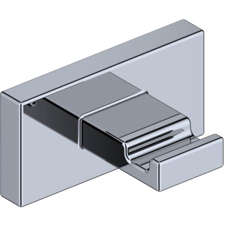 WS Bath Collections Riva Single Robe Hook Polished Chrome