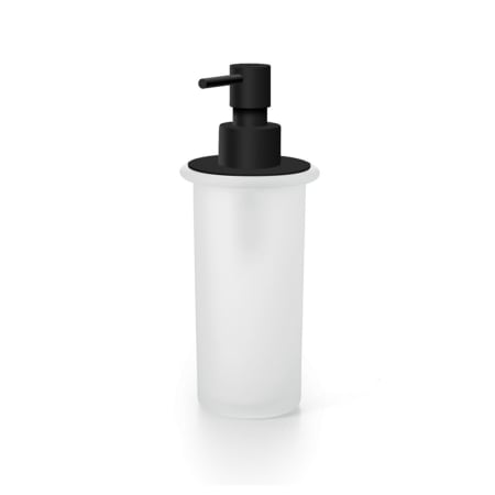 WS Bath Collections Saon Frosted Glass Soap Dispenser with Pump Matte Black