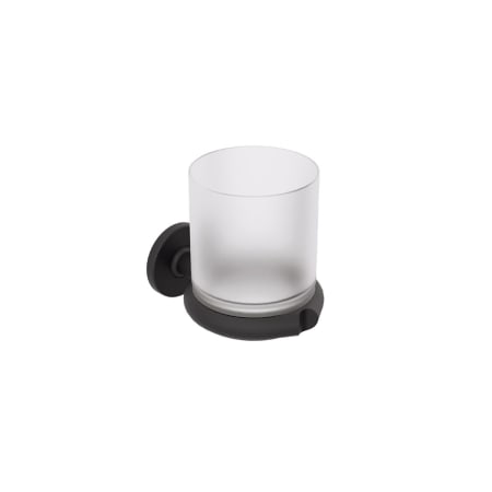 WS Bath Collections Sbeca Wall Mounted Toothbrush Holder Matte Black / Frosted Glass