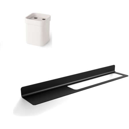 WS Bath Collections Seta 14-11/16" Wall Mounted Towel Bar Black