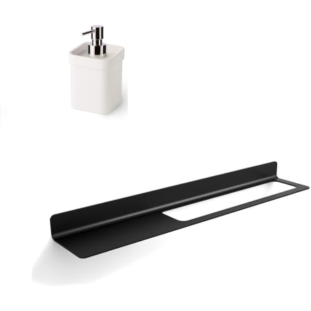 WS Bath Collections Seta 14-11/16" Wall Mounted Towel Bar Black / White
