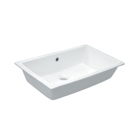 WS Bath Collections Slim 29-1/2" Rectangular Ceramic Undermount Bathroom Sink with Overflow Glossy White