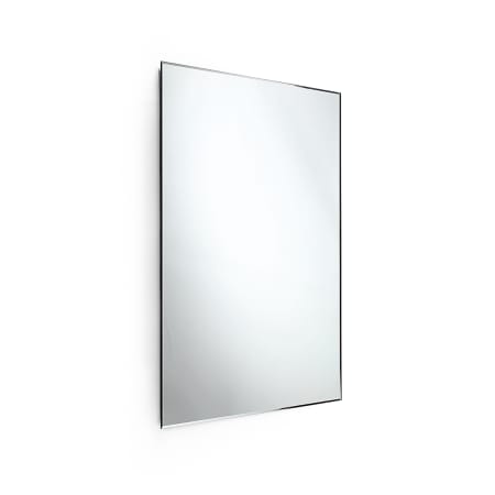 WS Bath Collections Speci 25-3/16" W x 31-1/2" H Transitional Rectangular Stainless Steel Framed Bathroom Wall Mirror Stainless Steel