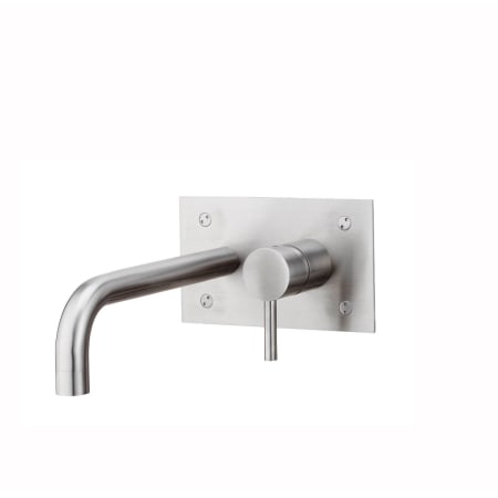 WS Bath Collections Steel Wall Mounted Tub Filler with Metal Lever Handle Stainless Steel