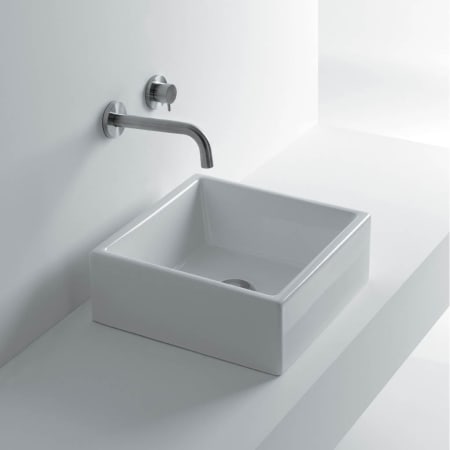 WS Bath Collections Whitestone 15-7/10" Vessel Bathroom Sink Ceramic White