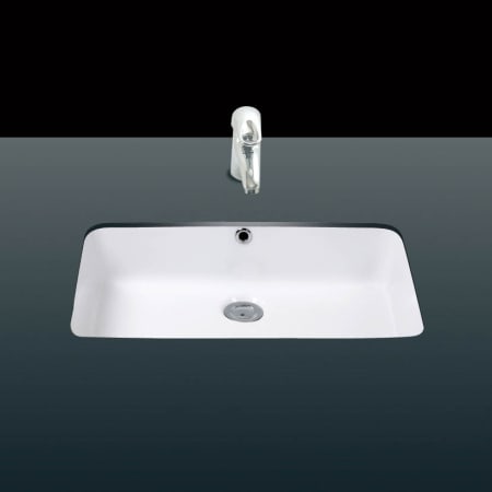 WS Bath Collections Under 22" Undermounted Bathroom Sink with Overflow Ceramic White