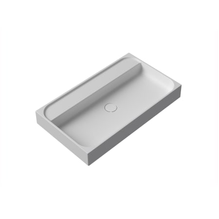 WS Bath Collections Unit Plus 31-7/8" Rectangular Ceramic Vessel / Wall Mounted Bathroom Sink with Overflow Glossy White