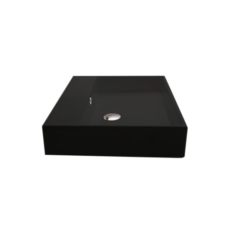 WS Bath Collections Unlimited 18-5/16" Rectangular Ceramic Vessel or Wall Mounted Bathroom Sink with Overflow Matte Black