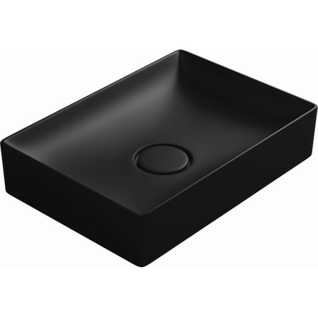 WS Bath Collections Vision 19-11/16" Rectangular Ceramic Vessel Bathroom Sink Matte Black