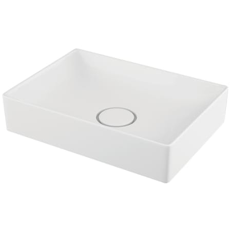 WS Bath Collections Vision 19-11/16" Rectangular Ceramic Vessel Bathroom Sink Matte White
