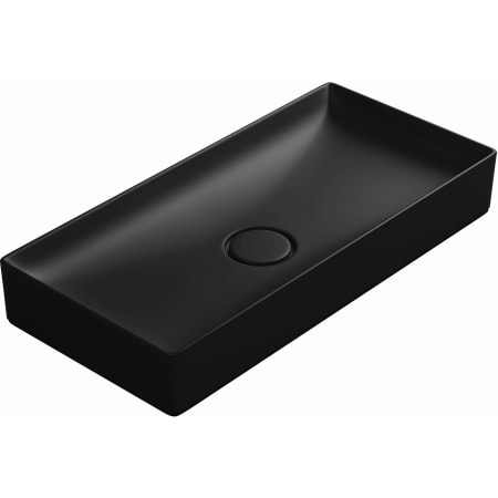 WS Bath Collections Vision 29-1/2" Ceramic Vessel Bathroom Sink Matte Black