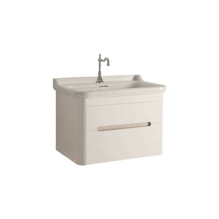 WS Bath Collections Waldorf 32" Wall Mounted Single Basin Vanity Set with Cabinet and Ceramic Vanity Top - Single Faucet Hole Matte White