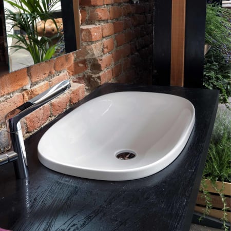 WS Bath Collections Wild 23-3/5" Vessel or Drop In Bathroom Sink White