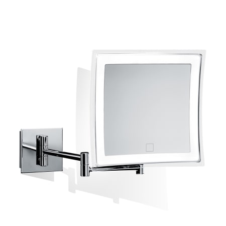 WS Bath Collections Spiegel 8-5/16" W x 9-3/8" H Contemporary Square Framed Bathroom Wall Mirror with Light Polished Chrome