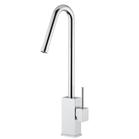 WS Bath Collections Level Single Handle Lavatory Faucet with Metal Lever Handle and 4.9" Spout Height Polished Chrome