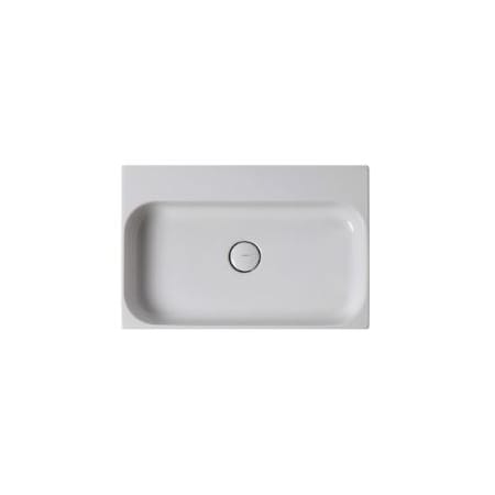 WS Bath Collections Unit 23-5/8" x 16" Sink with No Faucet Hole White