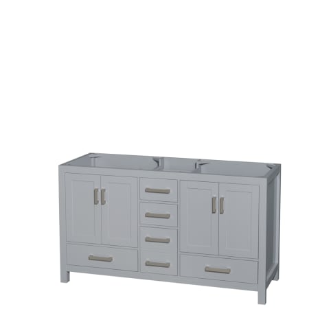 Wyndham Collection-WC-1414-60-DBL-VAN-Gray Vanity without Mirror or Top