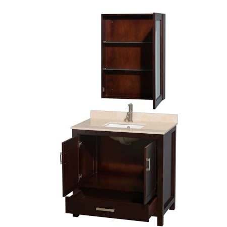 Wyndham Collection-WC-CG8000-36-SGL-UM-VAN-Open Vanity / Medicine Cabinet View