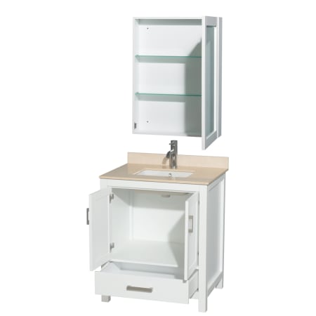 Wyndham Collection-WC-CG8000-36-SGL-UM-VAN-Wyndham Collection-WCS141430SWHIVUNSMED-Open Drawers