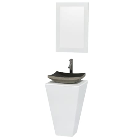 Wyndham Collection-WC-CS004-Vanity in Glossy White with Altair Black Granite Sink