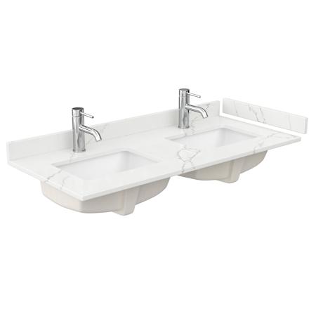 Wyndham Collection 48" Quartz Vanity Top with Backsplash and Sidesplash Giotto Quartz