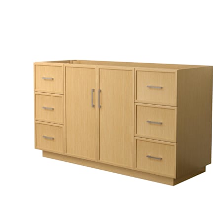 Wyndham Collection Elan TK 60" Single Free Standing Vanity Cabinet Only - Less Vanity Top Light Oak / Brushed Nickel Hardware