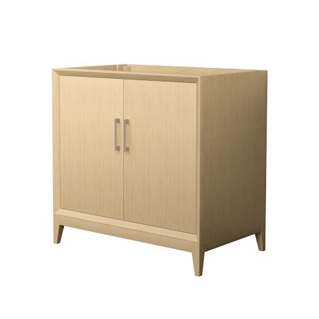 Wyndham Collection Janna 36" Single Free Standing Vanity Cabinet Only - Less Vanity Top White Oak / Brushed Nickel Hardware