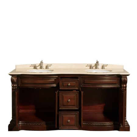 Open Front Vanity View with Ivory Top