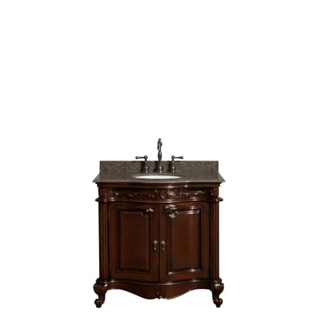 Front Vanity View with Imperial Brown Top