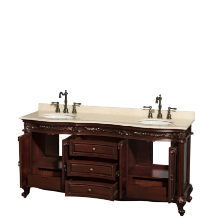 Open Vanity View with Ivory Top